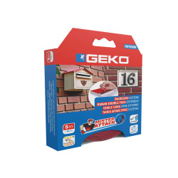 Nastro biadesivo OUTDOOR Mister Attach - 19 mm x 5 m - LDPE/acrilico - grigio/rosso - Geko