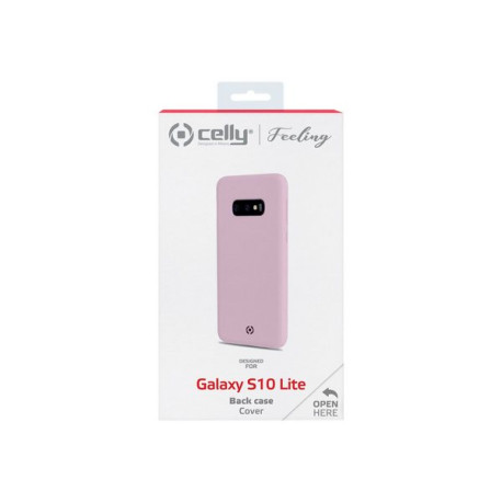 Celly FEELING - Cover per cellulare - silicone liquido - rosa, finitura soft-touch del rivestimento - per Samsung Galaxy S10e