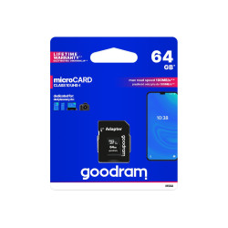 GOODRAM M1AA - Scheda di memoria flash (adattatore a SD in dotazione) - 64 GB - UHS-I U1 / Class10 - UHS-I microSDXC