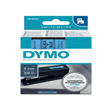 Nastro D1 standard 409160 - 9 mm x 7 mt - PL - nero/blu - Dymo