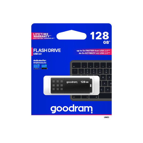 GOODRAM UME3 - Chiavetta USB - 128 GB - USB 3.0 - nero
