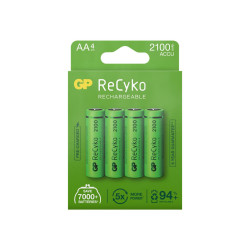 GP ReCyko - Batteria 4 x tipo AA - NiMH - (ricaricabili) - 2100 mAh - verde