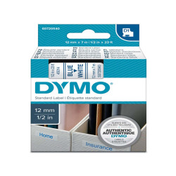 Nastro D1 standard 450140 - 12 mm x 7 mt - PL - blu/bianco - Dymo
