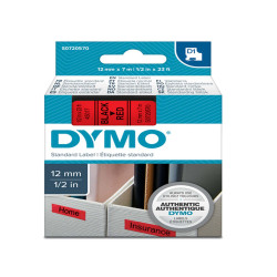 Nastro D1 standard 450170 - 12 mm x 7 mt - PL - nero/rosso - Dymo