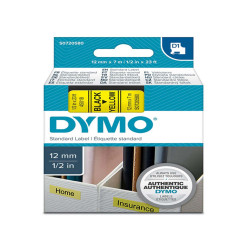 Nastro D1 standard 450180 - 12 mm x 7 mt - PL - nero/giallo - Dymo