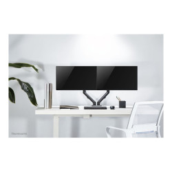 Neomounts FPMA-D650D - Kit montaggio - video full-motion - per 2 display LCD - acciaio - nero - dimensione schermo: 17"-27" - i