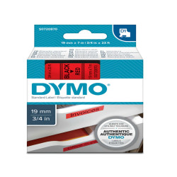 Nastro D1 standard 458070 - 19 mm x 7 mt - PL - nero/rosso - Dymo