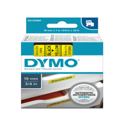 Nastro D1 standard 458080 - 19 mm x 7 mt - PL - nero/giallo - Dymo