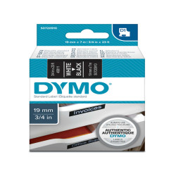 Nastro D1 standard 458110 - 19 mm x 7 mt - PL - bianco/nero - Dymo