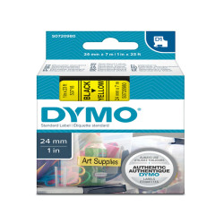 Nastro D1 standard 537180 - 24 mm x 7 mt - PL - nero/giallo - Dymo