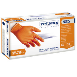 Guanti in nitrile N85 - ultra resistenti - tg XL - arancione - Reflexx - conf. 50 pezzi