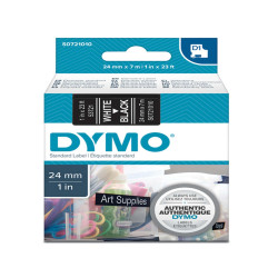 Nastro D1 standard 537210 - 24 mm x 7 mt - PL - bianco/nero - Dymo