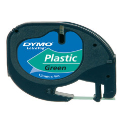 Nastro Letratag 912040 - 12 mm x 4 mt - plastica - verde - Dymo