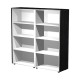 Coppia Prestige - mobili medio alti a giorno  - 162,8 x 43 x 158,2 cm - nero venato