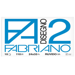 Album F2 - 24 x 33 cm - 10 fogli - 110 gr - ruvido - punto metallo - Fabriano