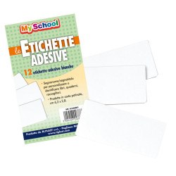 Etichetta adesiva segnanome - 6,3 x 2,8 cm - bianco - Colorosa - busta 12 pezzi