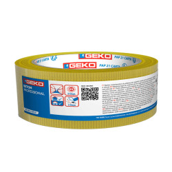 Nastro mascheratura telato BETON - per esterni e superfici ruvide - 5 cm x 50 m - LDPE/tela - giallo - Geko - conf. 3 pezzi
