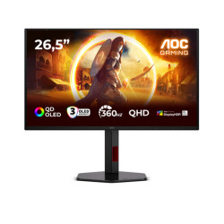 AOC G4 Q27G4SDR, 67,3 cm (26.5"), 2560 x 1440 Pixel, Quad HD, QD-OLED, 0,03 ms, Nero, Rosso