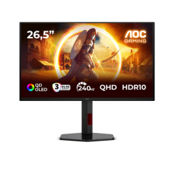 AOC G4 Q27G4ZDR, 67,3 cm (26.5"), 2560 x 1440 Pixel, Quad HD, QD-OLED, 0,03 ms, Nero, Rosso