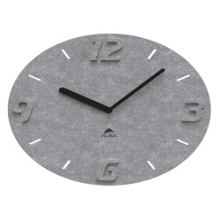 Orologio da parete effetto 3D - diametro 30 cm - PET - grigio - Alba
