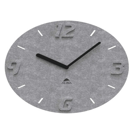Orologio da parete effetto 3D - diametro 30 cm - PET - grigio - Alba