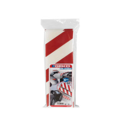 Pannello antiurto adesivo BOX - 13,7 x 50 cm - EPE/LDPE - bianco/rosso - Geko - conf. 2 pezzi