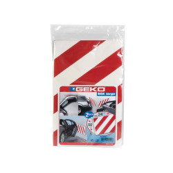 Pannello antiurto adesivo BOX - 24 x 50 cm - EPE/LDPE - bianco/rosso - Geko - conf. 2 pezzi