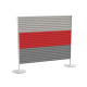Pannello fonoassorbente Stripes - 120 x 140 cm - grigio chiaro/rosso/grigio medio