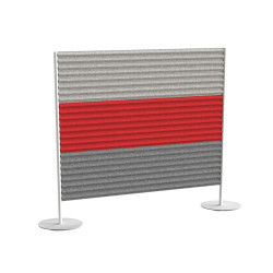 Pannello fonoassorbente Stripes - 120 x 140 cm - grigio chiaro/rosso/grigio medio