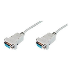 ASSMANN - Cavo null modem - DB-9 (F) a DB-9 (F) - 1.8 m - viti a serraggio manuale - beige