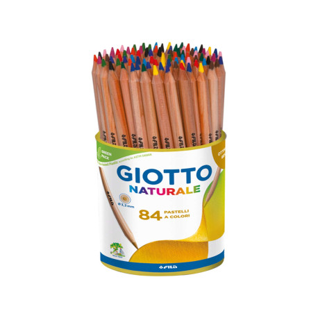 Pastelli - naturale - diametro mina 3,30 mm - Giotto - barattolo 84 pezzi