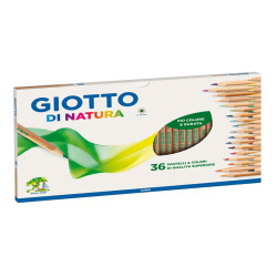 Pastelli colorati di Natura - diametro mina 3,8 mm - legno di cedro - Giotto - conf. 36 pezzi