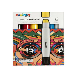 Pastello a cera Art Crayon - Ø 10 mm x 138 mm - colori assortiti - Carioca Plus - conf. 6 pezzi