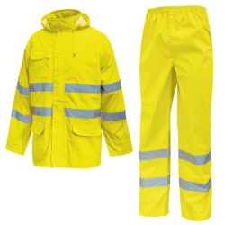 Completo antipioggia alta visibilità Cover - taglia L - giallo fluo - U-Power