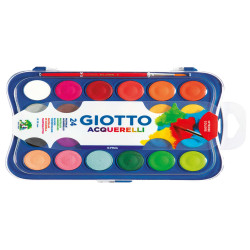 Pastiglie Acquerelli - ø 30mm  - colori assortiti - Giotto - astuccio 24 pastiglie