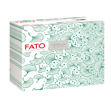 Tovagliolo linea AirLaid - carta - 40 x 40 cm - biloba/verde foresta - Fato - conf. 50 pezzi