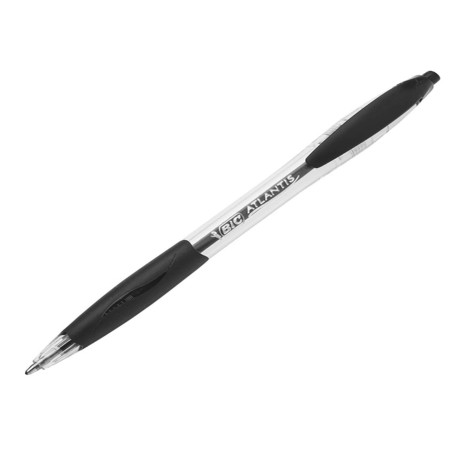 Penna a sfera a scatto Atlantis Classic  - punta 1,0mm - nero - Bic - conf. 12 pezzi