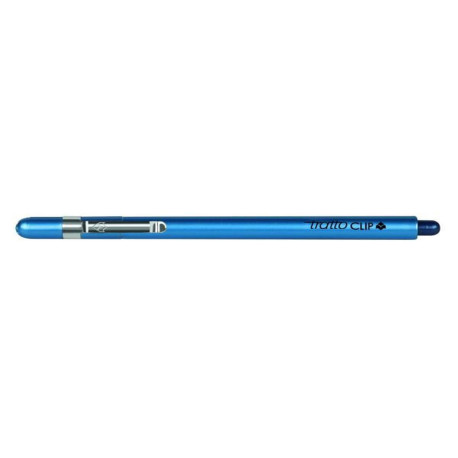 Tratto Clip blu punta 0 8 mm tratto 0 3 mm indeformabile inchiostro base d acqua tubetto di sostegno/clip acciaio inox (conf.12