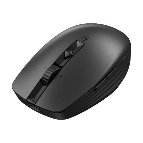 HP 710 - Mouse - ricaricabile - 7 pulsanti - senza fili - 2.4 GHz, Bluetooth 5.3 - ricevitore wireless USB - nero