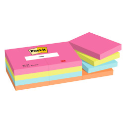 Blocco Post-it - 653-POP - 38 x 51 mm - 100 fogli - colori Popmistic - Post-it - conf. 12 pezzi