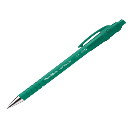 Penna a sfera a scatto Flexgrip Ultra  - punta 1,0mm - verde - Papermate