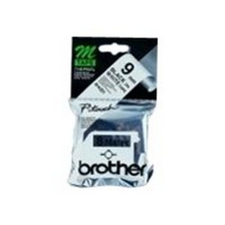 Brother M-K221BZ - Nero su bianco - Rotolo (0,9 cm x 8 m) 1 cassetta(e) rotolo di etichette - per P-Touch PT-55, PT-65, PT-75, 
