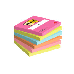 Blocco Post-it - 654-POP - 76 x 76 mm - 100 fogli - colori Popmistic - Post-it - conf. 6 pezzi