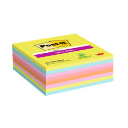 Blocco Post-it Super Sticky - 654-8SSRBW - 76 x 76 mm - colori assortiti -  45 fogli - Post-it - conf. 8 pezzi
