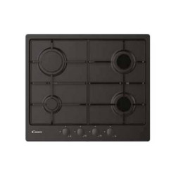 Candy Timeless CHW6BRBB - Piano cottura a gas - 4 piastre - Nicchia - larghezza: 56 cm - prof. 48 cm - nero - nero