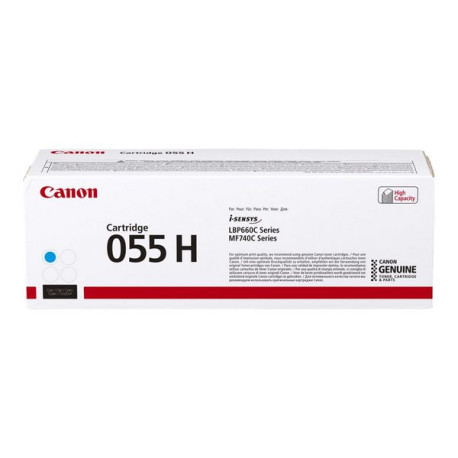 Canon 055 H - Alta capienza - ciano - originale - cartuccia toner - per imageCLASS LBP664, MF745- i-SENSYS LBP663, LBP664, MF74