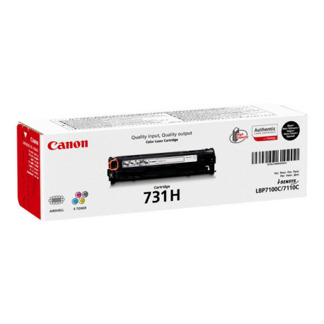 Canon 731 BK H - Alta capienza - nero - originale - cartuccia toner - per i-SENSYS LBP7100Cn, LBP7110Cw, MF623Cn, MF628Cw, MF82