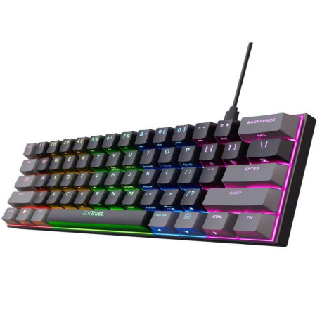 Trust - GXT 867 ACIRA TASTIERA MECCANICA DA GAMING MINI (60%) CON ILLUMINAZIONE RGB - NERO IT