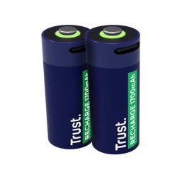 Trust 2PZ BATTERIE AA RICARICABILI TRAMITE PORTA USB-C - BLU