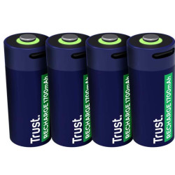 Trust 4PZ BATTERIE AA RICARICABILI VIA USB-C - BLU